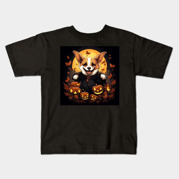 Vampire Gremlin Corgi Kids T-Shirt by AtomicChonk